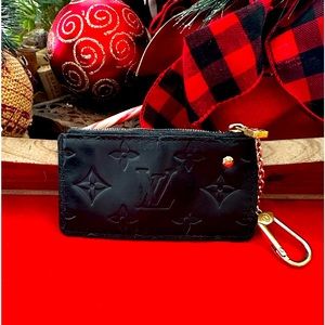 Louis Vuitton Pochette Clés black coin purse key chain